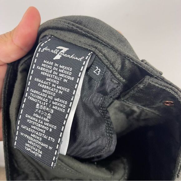 NEW 7 For All Mankind The Ankle Gwenevere Skinny Jeans Evergreen Velvet Size 23 - Picture 7 of 9